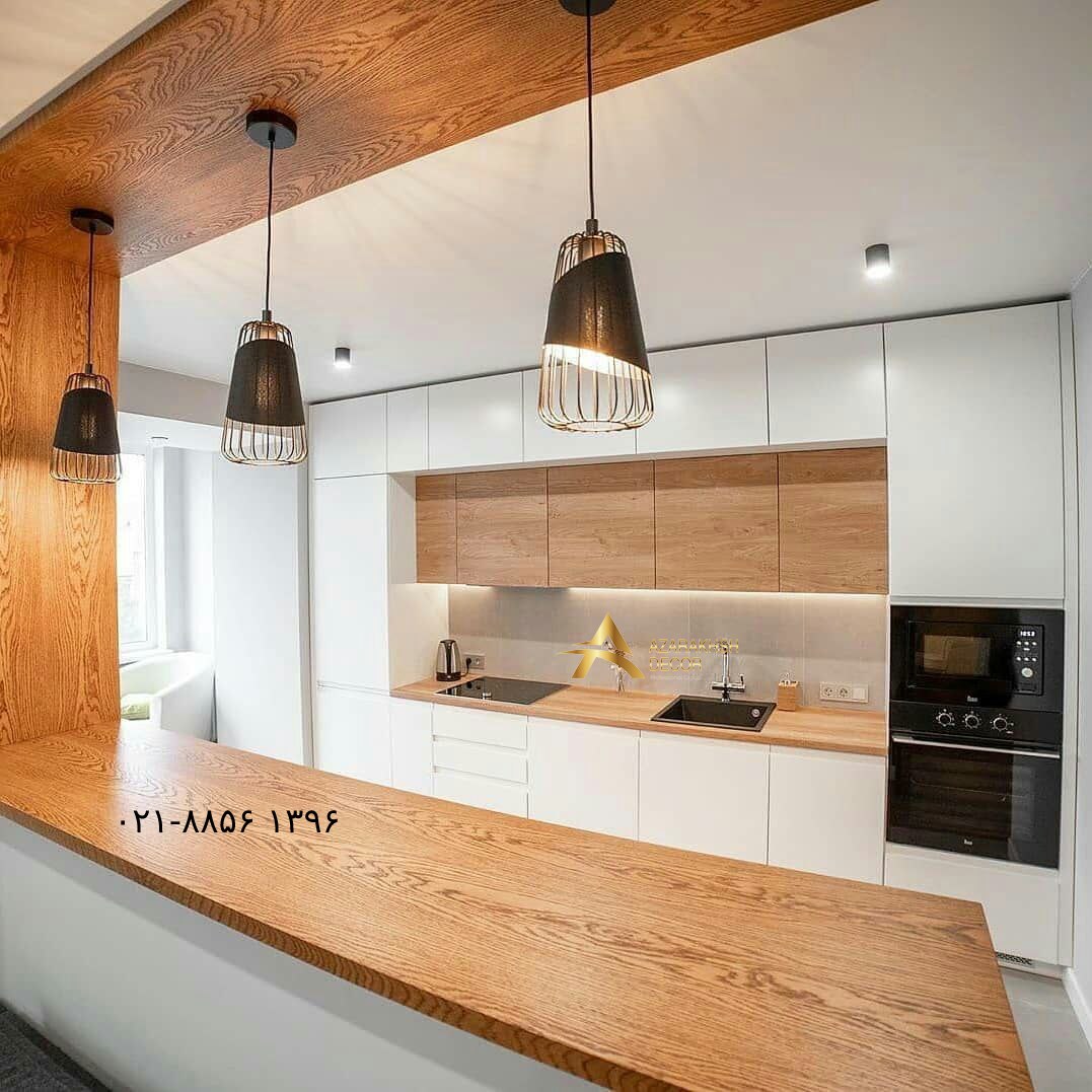 ترکیب رنگ کابینت پله ای