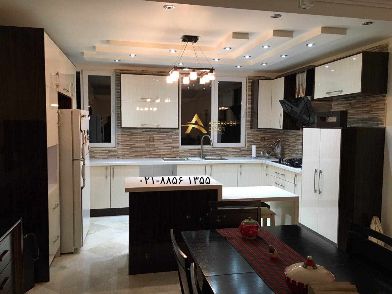 عکس کابینت سفید مشکی جدید