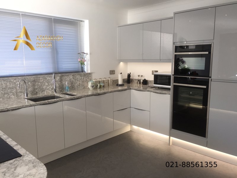 عکس کابینت هایگلاس سفید