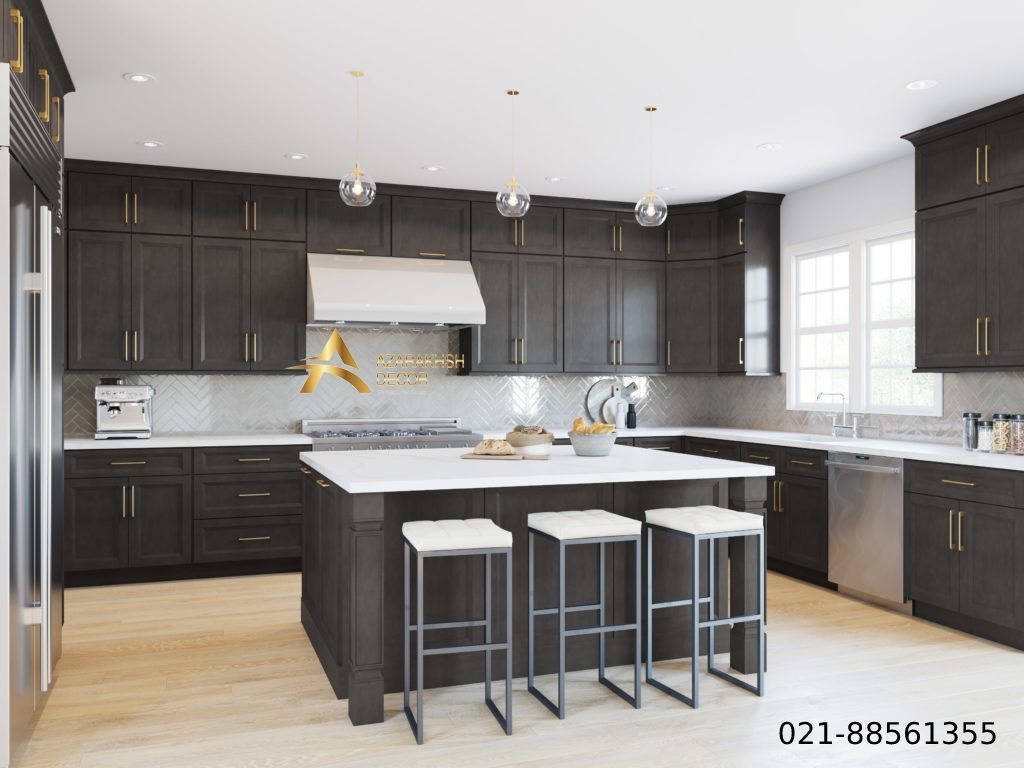مدل جدید کابینت ممبران طوسی تیره