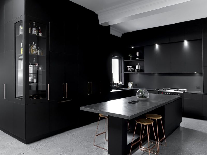 مدل کابینت مدرن مشکی