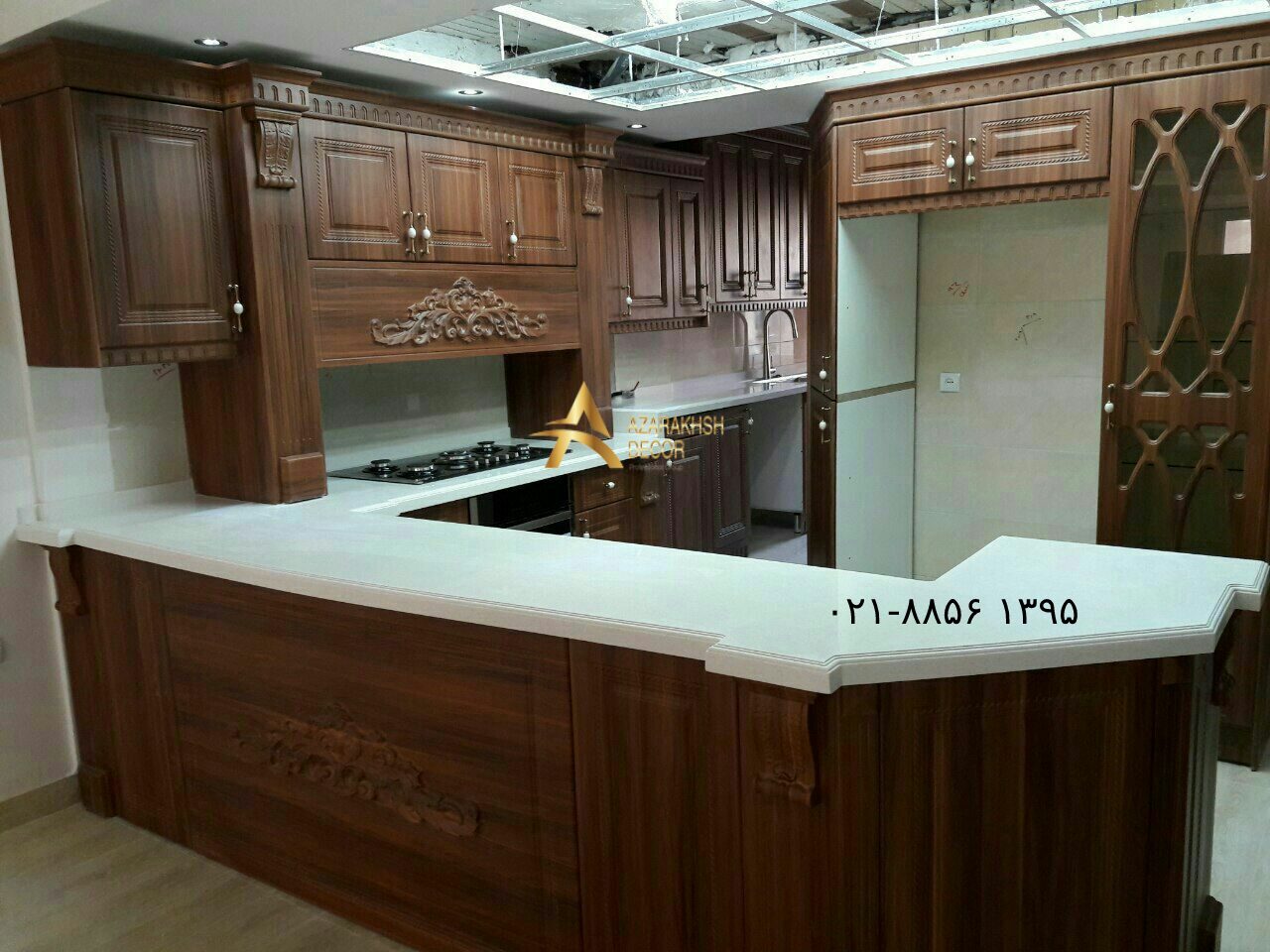 نصب کابینت تمام چوب
