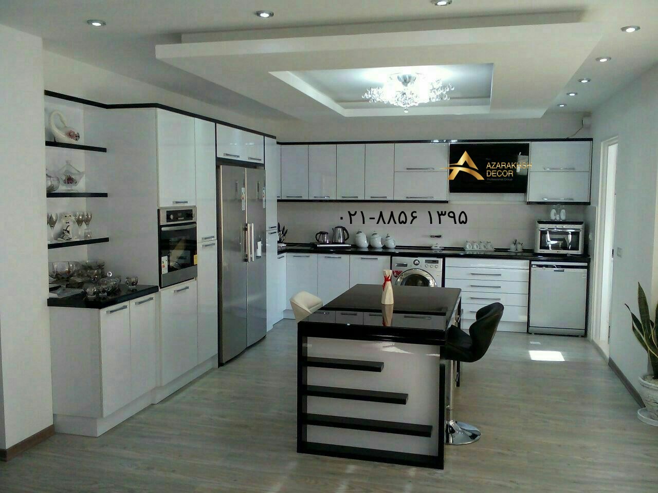 نصب کابینت هایگلاس سفید