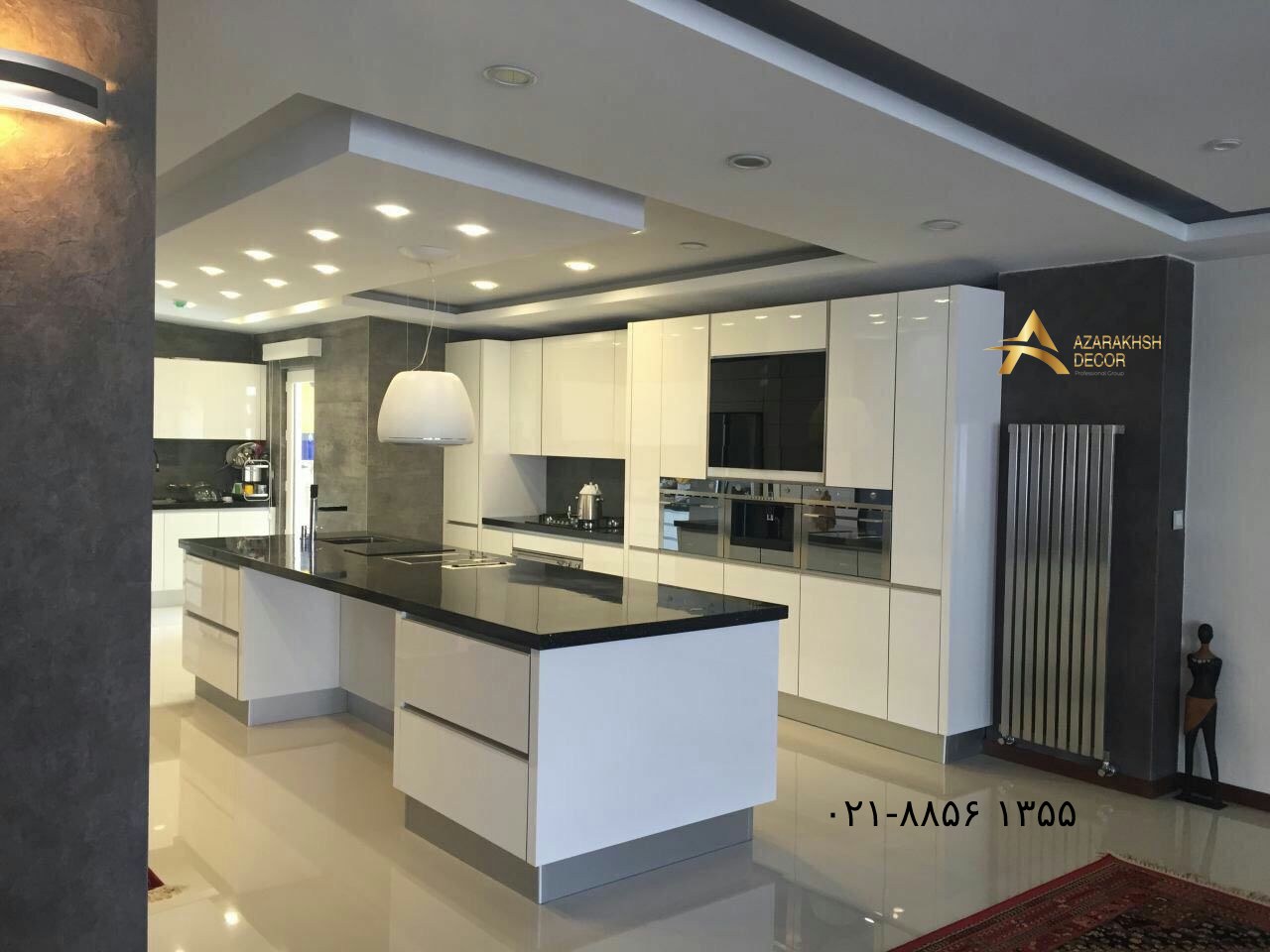 نمونه هایگلاس سفید طوسی مدرن