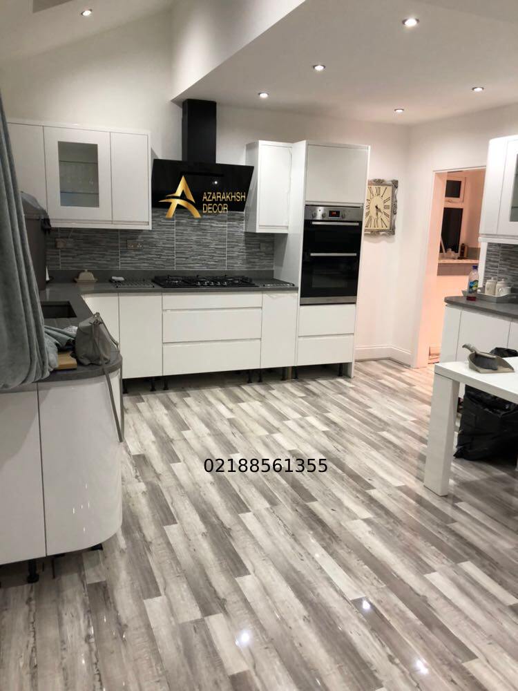 نمونه کار پارکت لمینت آشپزخانه