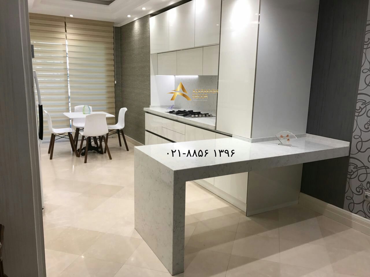 نمونه کار کابینت اشپزخانه ساده و شیک و لاکچری