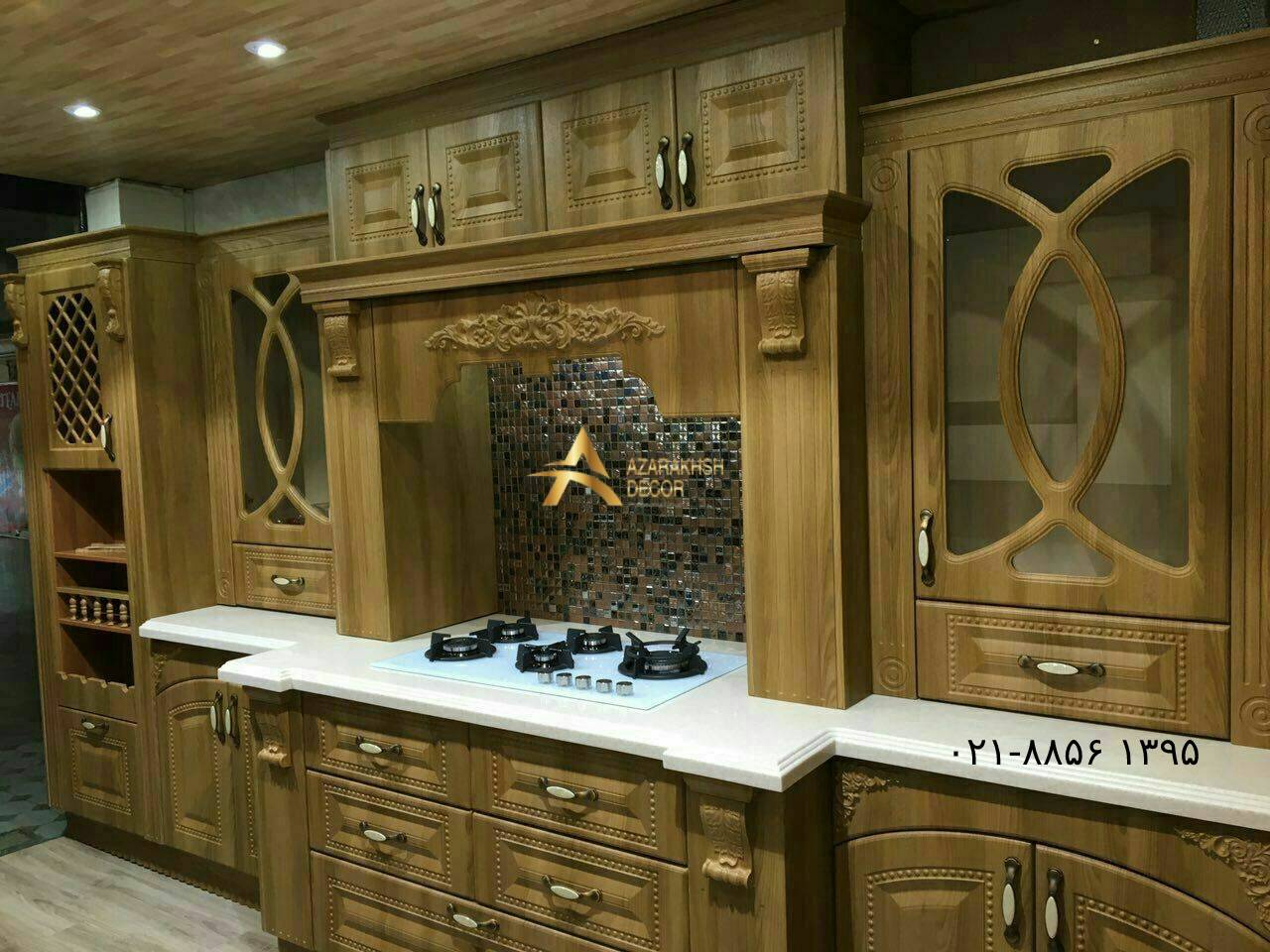 نمونه کار کابینت های تمام چوب