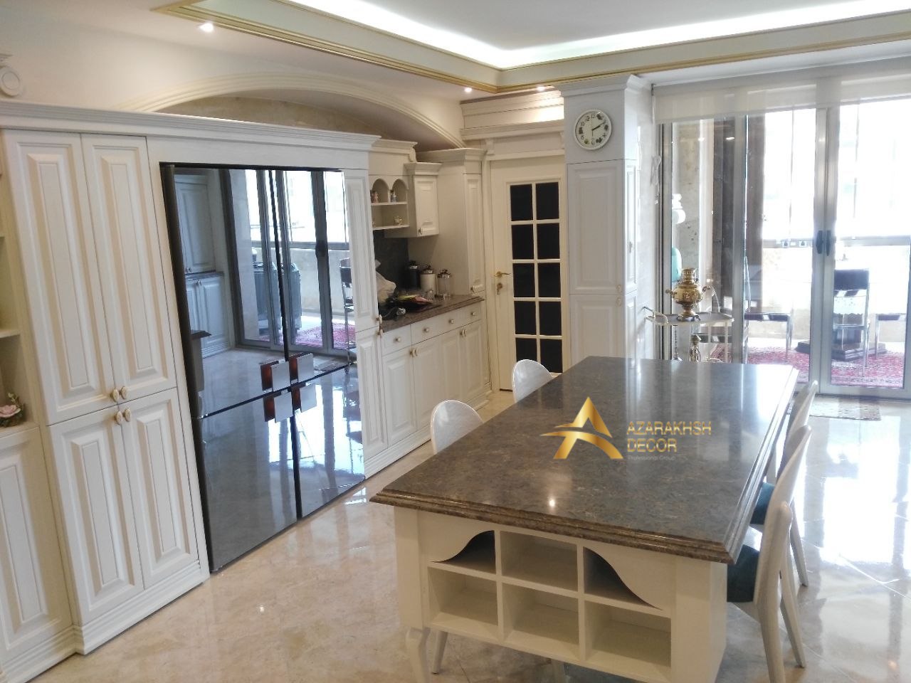 کابینت نئوکلاسیک سفید رنگ لوکس