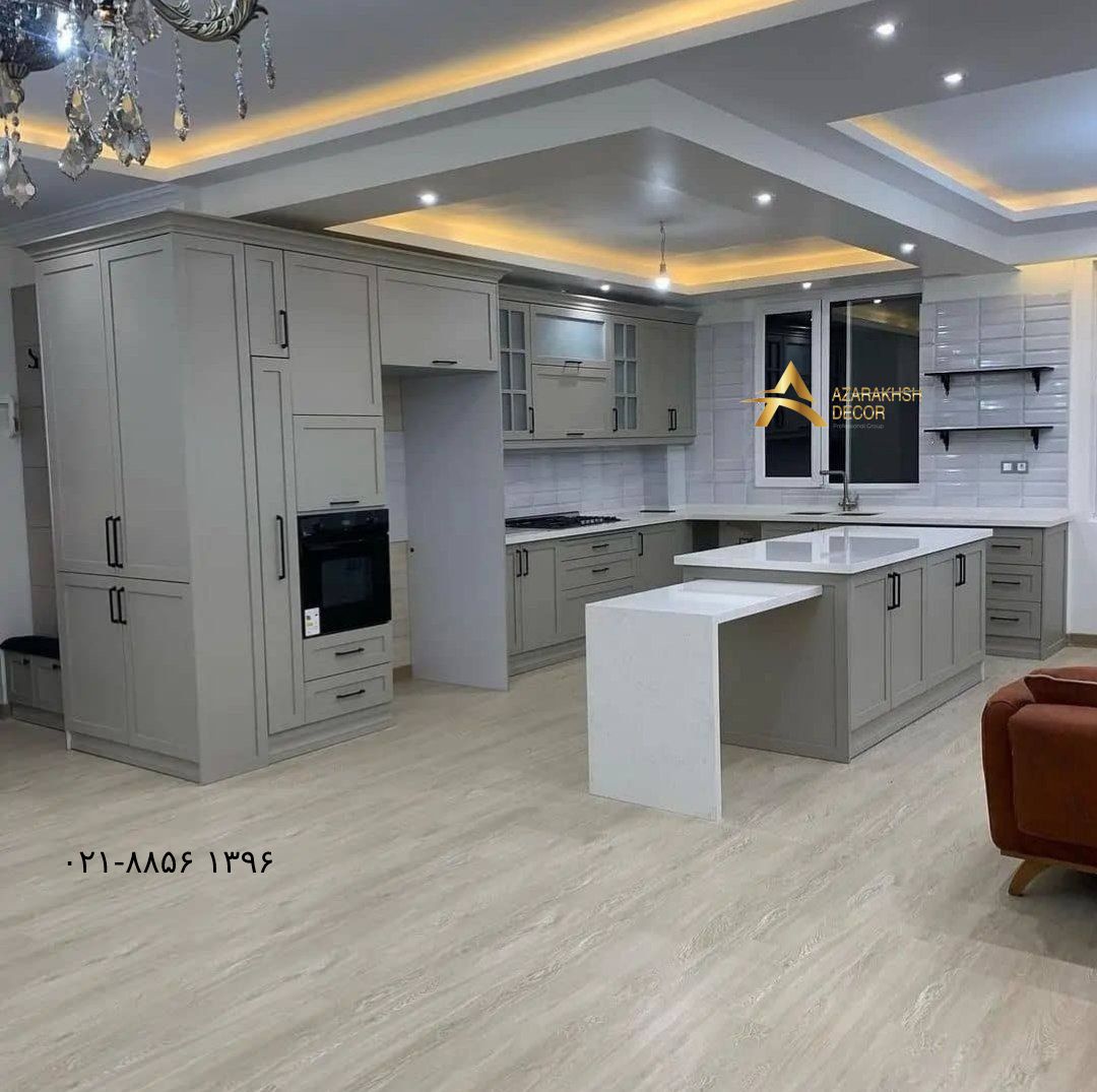 کابینت پلی اورتان ساده  مدرن و شیک