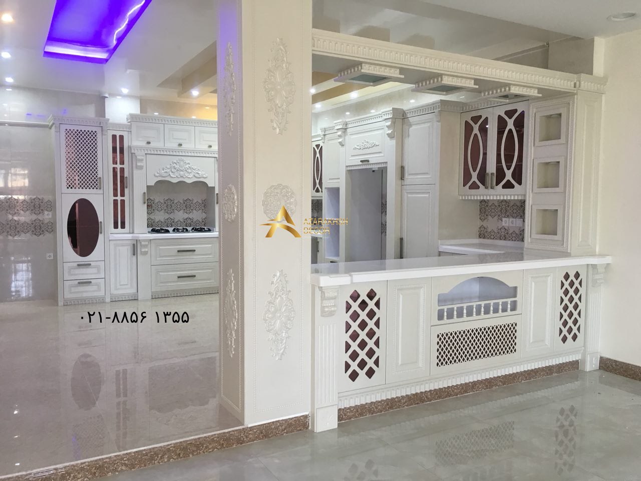 کابینت کلاسیک سفید رومی