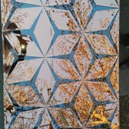 آینه دکوراتیو طرح لوزی 6 پر کد A3