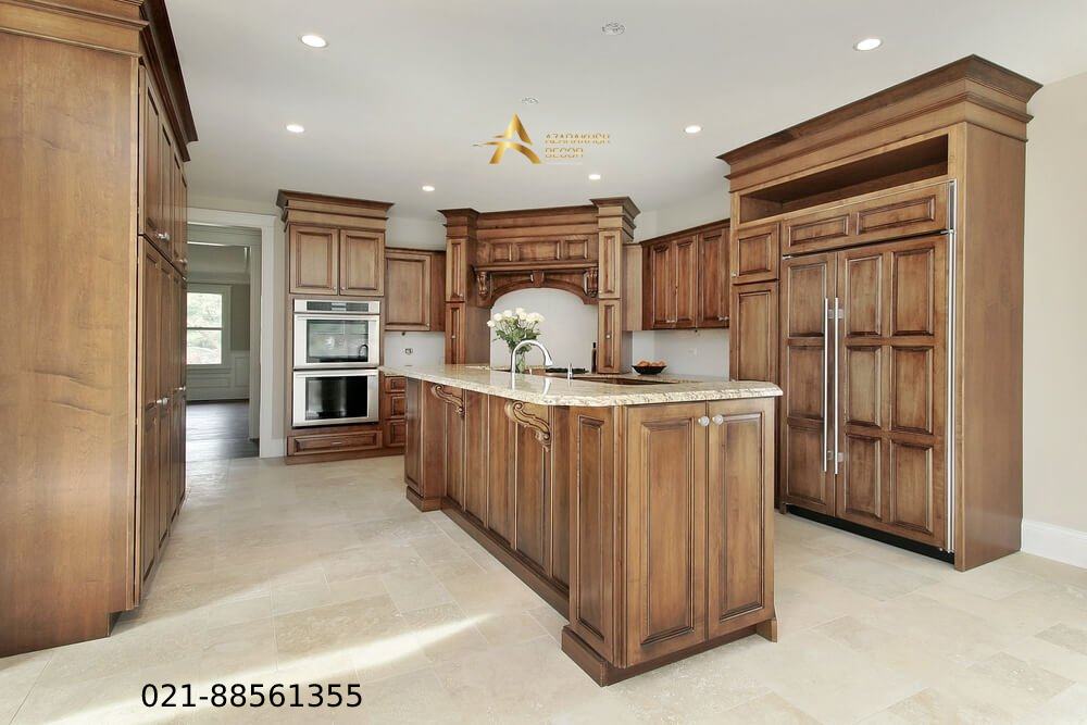 نمونه کار کابینت چوب بلوطَ