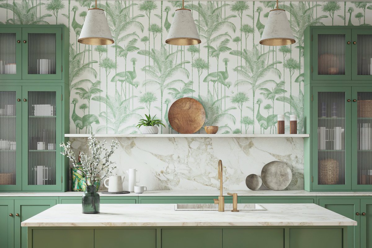 کاغذ دیواری رنگ یا کاشی کدام برای آشپزخانه بهتر است ؟